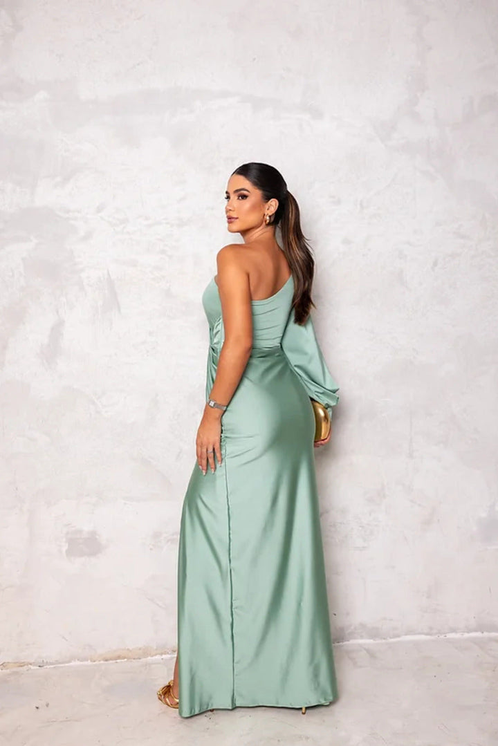 Emerald | Elegance Satin Dress