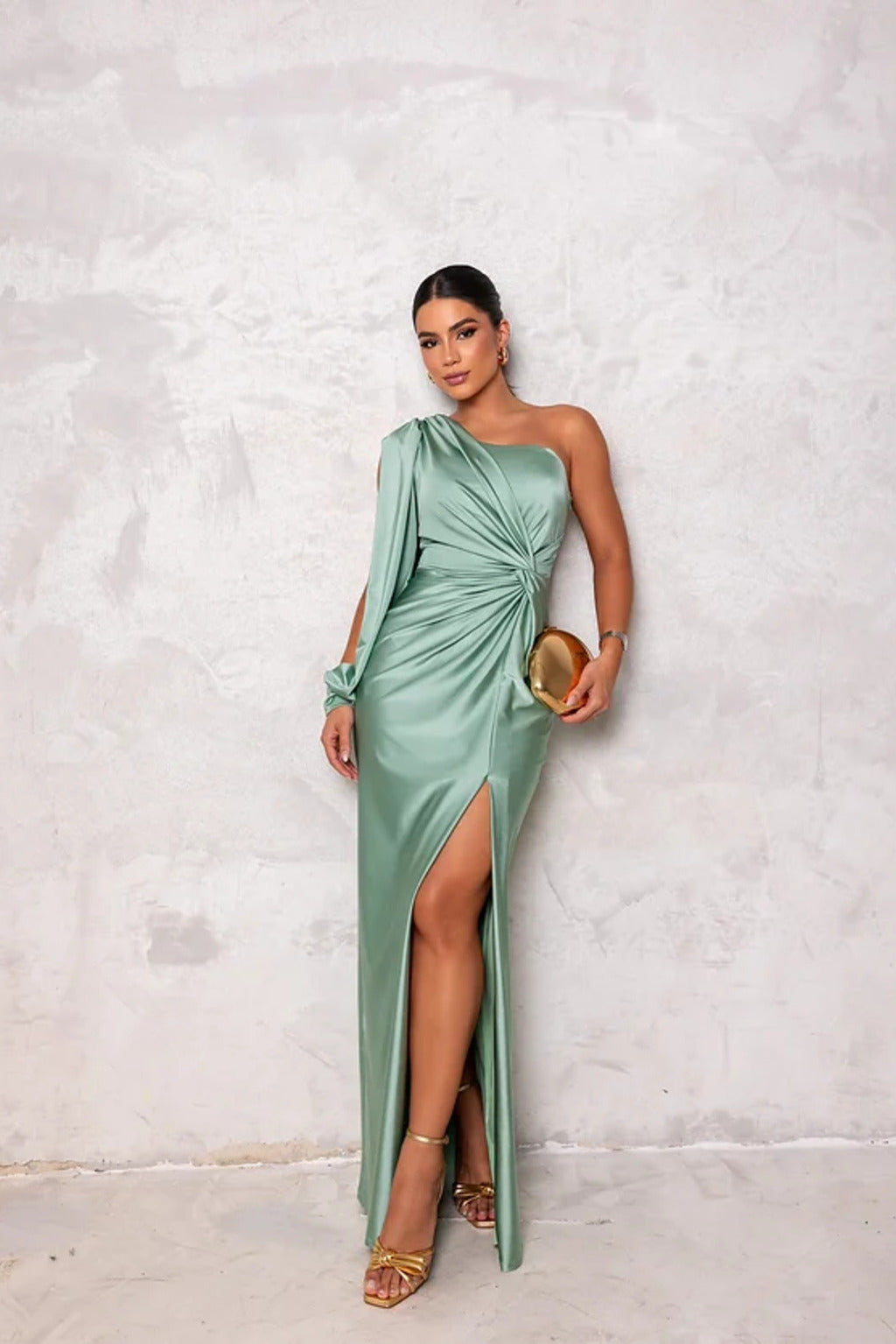 Emerald | Elegance Satin Dress