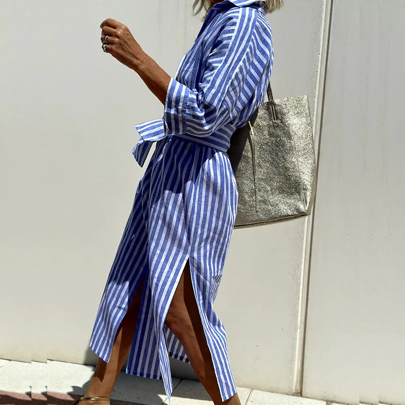 SOPHIE™ | STRIPED SHIRT DRESS